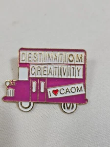 California Pink Bus Odyssey Of The Mind OotM OM Pin Pinback Button - Picture 1 of 2