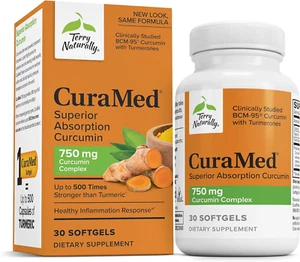 Terry Naturally Curamed 750Mg - Antioxidant Supplement for Brain & Heart Health  - Picture 1 of 12