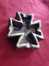 Hand-made Ceramic Ash Tray in the shape of a WW1 German Iron Cross