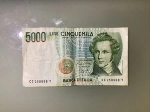 Italy 5000 Lire 1985 Circulated - Picture 1 of 2