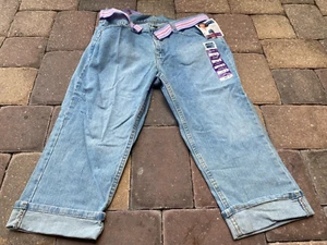 Neu mit Etikett! Vintage Riders Lee Cabana Blast Damen Misses Capri Jeans mit Gürtel Größe 14M - Bild 1 von 6