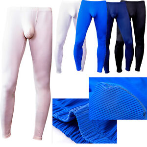 Men's Athletic Compression Pants Base Layer Bulge Pouch Bottoms Workout Tights