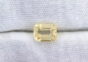 One 8x6 8mm x 6mm Emerald Natural Brazilian Golden Citrine Gem Stone Gemstone - Picture 1 of 1