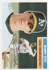 2005 Topps Heritage Oakland Athletics Baseball Card #185 Barry Zito