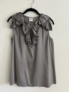 Red Valentino Seifenbluse Bluse Grau S Rüschenbluse - Bild 1 von 3