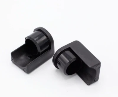 4 Fußkappen/Stuhlgleiter/Bodengleiter für Stahlrohrstühle, Kunststoff, Schwarz - Bild 1 von 4