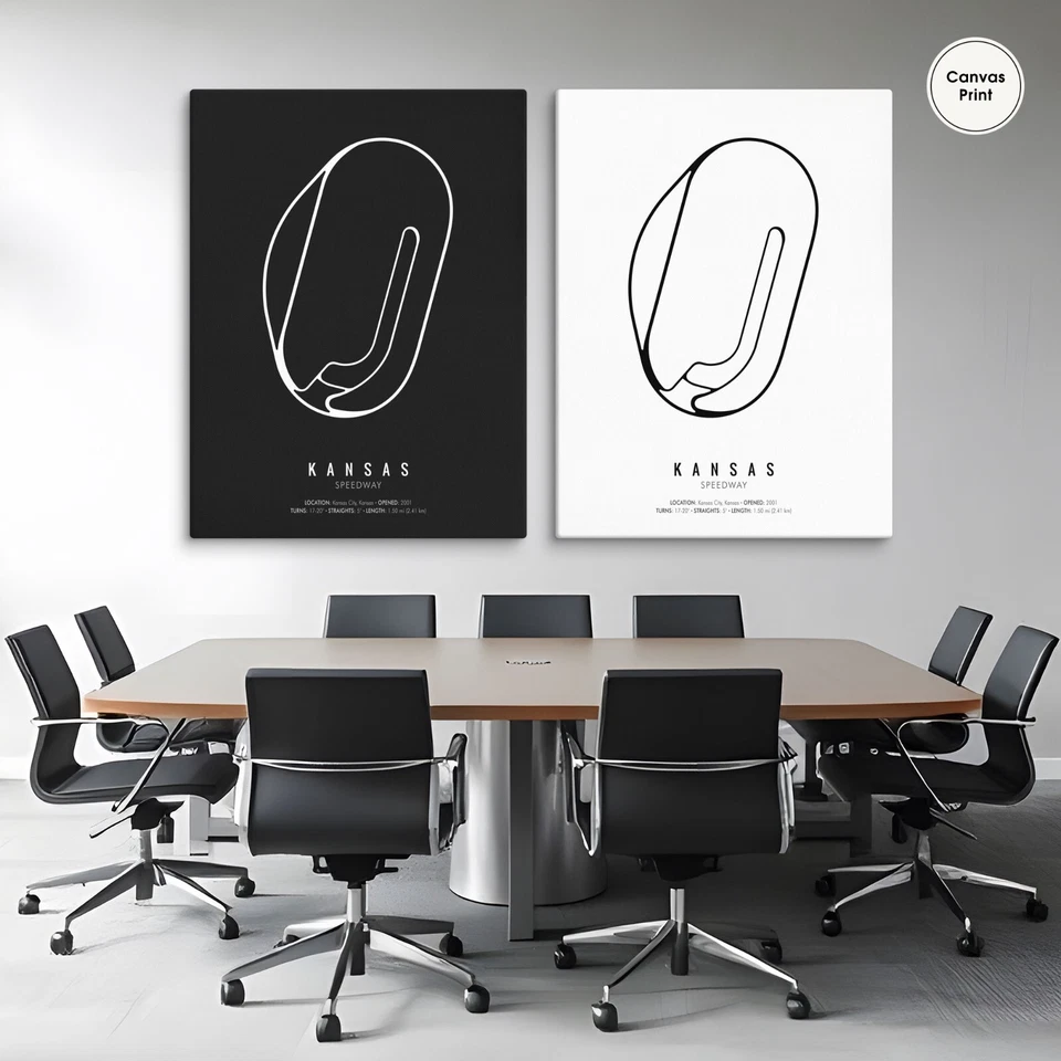 Kansas Speedway, Nascar Racetrack, Nascar Wall Art, Racetrack Wall Art - Image 1 of 1