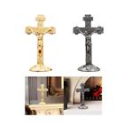 Desktop Kreuz, katholisches Jesus Christus Kreuz, Ornament, Kruzifix Standkreuz