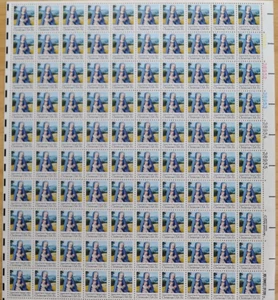 SCOTT #1799 15c Postage Lot/100 Stamps Full Sheet Plate Block Virgin Mary MNH - Picture 1 of 1