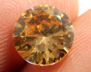 3.50 Ct Natural Cambodia BROWN Zircon ROUND Cut Loose Gemstone.N150. - Picture 1 of 5