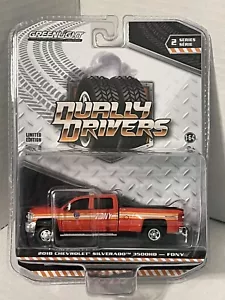 Greenlight Dually Drivers 2 2018 Chevrolet Silverado 3500HD FDNY 1:64 FIRE NY - Bild 1 von 4