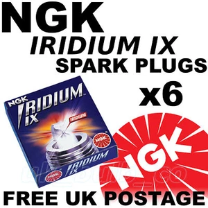 6x NGK IRIDIUM IX UPGRADE Spark Plugs For Ford GRANADA 2.8 V6 77-->85 No.6637 - Picture 1 of 1