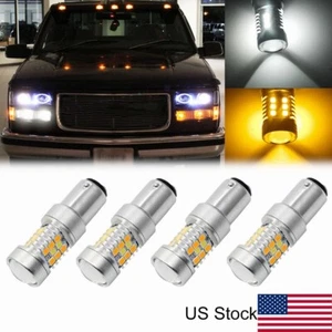 For Chevy GMC C/K1500 2500 Yukon 2357 Switchback LED Turn Signal Light Bulb 4x - Picture 1 of 12