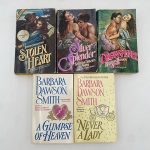 5 BARBARA DAWSON SMITH PB Books 80s 90s Bodice Rippers Historical Romance Novels - Picture 1 of 21