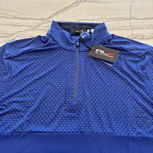 Ralph Lauren RLX Peached Airflow feuchtigkeitsableitender Golfpullover Herren Large blau $ 138 - Bild 1 von 13