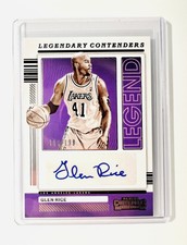 Glen Rice Legendary Contenders Auto /199 2021-22 Panini Contenders L.A. Lakers