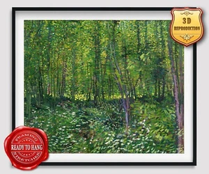 Van Gogh Trees and Undergrowth 3D Effects Texture Gel Handmade Ready to hang - Picture 1 of 18