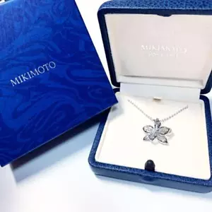 Ciondolo Collana Perla MIKIMOTO Akoya Argento Autentico Giappone - Foto 1 di 6