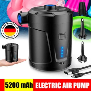 Elektrische USB Akku Luftpumpe Pool Schlauchboote Luftmatratze Gebläse NEU - Bild 1 von 15
