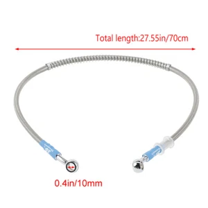 Universal 70cm Braided Steel Brake Clutch Oil Hose Line Pipe Tube for Kawasaki - Picture 1 of 7