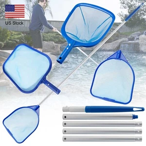 Swimming Pool Leaf Skimmer Rake Mesh Net Spa Pond Clean W/Telescopic Pole USA - Picture 1 of 45