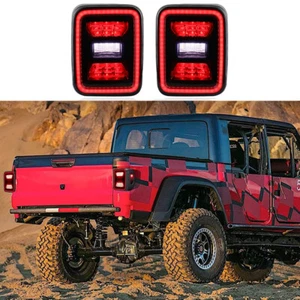 Pair LED Tail Lights Rear Turn Signal Lamps For Jeep Gladiator JT 2020 2021 2022 - Foto 1 di 12