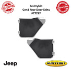 Smittybilt Gen3 Rear Door Skins Black Powder Coat Metal For Wrangler JL, 4-Door