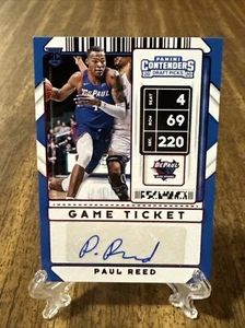 2020-21 Contenders Draft Picks Sticker Game Ticket Red Paul Reed Rookie Auto RC - Bild 1 von 10