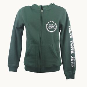 NFL New York Jets Official Youth Kids Girls Full Zip Hooded Sweatshirt NEW  Tags