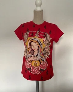 Bright red Christian Audigier T-shirt - Picture 1 of 8