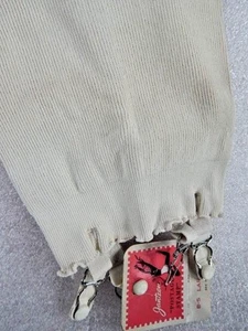 Nos Vintage Jantzen Postage Stamp Slim Tube Girdle Seamless Knit Elastic Yarn L - Picture 1 of 12