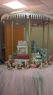 Розовая тюлевая настольная юбка ручной вязки, 6 футов - Изображение 1 из 3