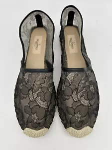 VALENTINO huaraches in pizzo nero taglia 38 8 ottimo! - Foto 1 di 4