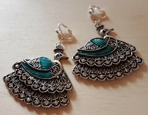 XXL OHRCLIPS  CLIPS  STRASS VOGEL  - Bild 1 von 2