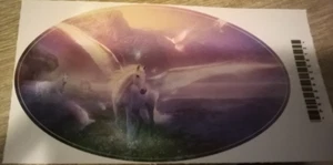 Geflügelter Pegasus ovaler Aufkleber - Bild 1 von 1