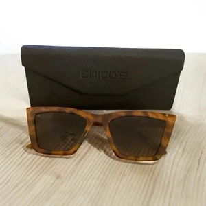 Chico's Animal Print Sunglasses With Black Case NEW - Picture 1 of 5