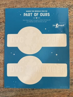 Calcomanía adhesiva para ventana de miembro DVC Disney Vacation Club Foto 1 de 2