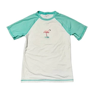 Janie And Jack Flamingo Raglan Rash Guard Size 12 - Picture 1 of 6