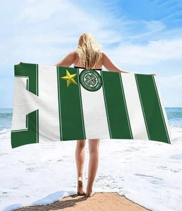 CELTIC FC LIGHTWEIGHT FINE FIBRE BEACH TOWEL - 90 X 180 CM - Picture 1 of 3