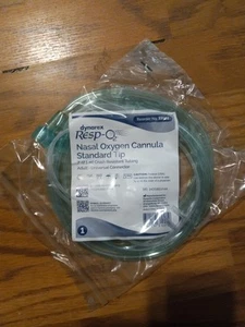 BOX OF 5 (FIVE) 7FT Adult Flexible Tip Soft Nasal Oxygen Cannulas Green - Picture 1 of 3