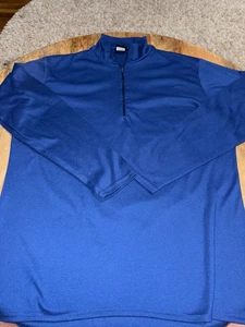 Patagonia Shirt Mens Large Blue Capilene  Baselayer Half Zip - Picture 1 of 5