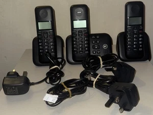 BT-3960 Cordless Phone Set – 3 Handsets, Answering Machine & 2 Chargers – READ - Zdjęcie 1 z 11