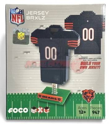 Conjunto de bloques de construcción 3D de camiseta de los Chicago Bears NFL BRXLZ Foto 1 de 4