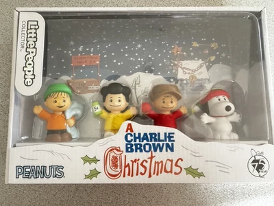 Nuevo paquete de 4 Little Collector People Peanuts A Charlie Brown Christmas Snoopy Foto 1 de 4