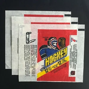 1977-78 O-PEE-CHEE WRAPPER (3 STÜCK) *SEHR GEPFLEGT* 57858 - Bild 1 von 2