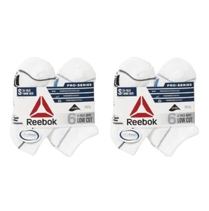 (2) Reebok Pro Series Boys Low Cut Socks 6PK, Shoe Size 10.5-4 (12 Pairs Total) - Picture 1 of 3