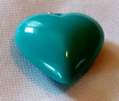 Colgante Corazón Azul Para Mujer Brillante 1.5 X 1.5" De Colección Envío Gratis Foto 1 de 4