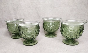 Juego de 4 platos de cóctel de camarones de colección tazón de postre aguacate motivo de fruta verde - Imagen 1 de 7