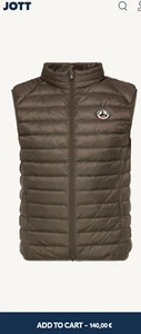 VEST JOTT MENS DOWN FEATHER LIGHT PACK BODYWARMER GILET SLEEVELESS 3XL - Picture 1 of 24
