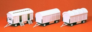Preiser 20008 Confezione da 3 carrelli - e WC senza scritta, H0 - Foto 1 di 1